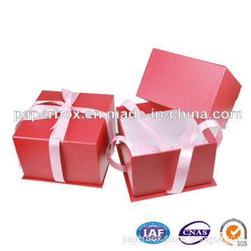Lovely Paper Gift Box with Satin Ribbon
